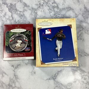 Hallmark Baseball Heroes Christmas Ornament Jackie Robinson Barry Bonds